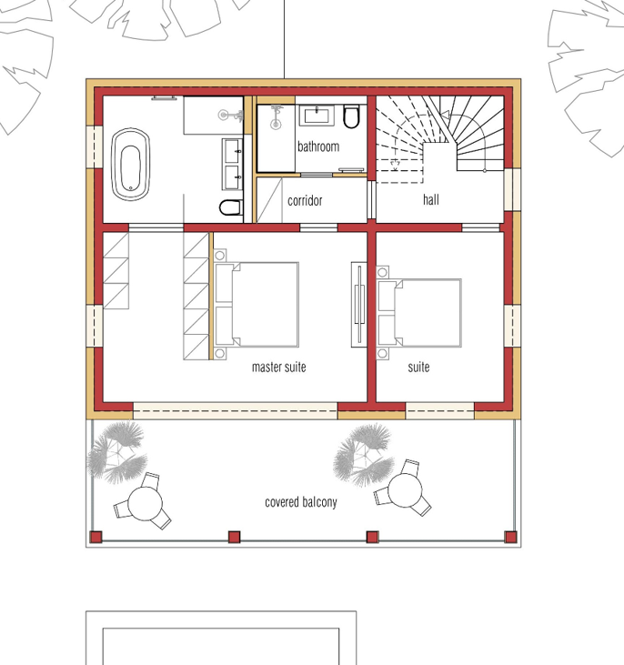 Nazaré Villa – Grundriss Obergeschoss